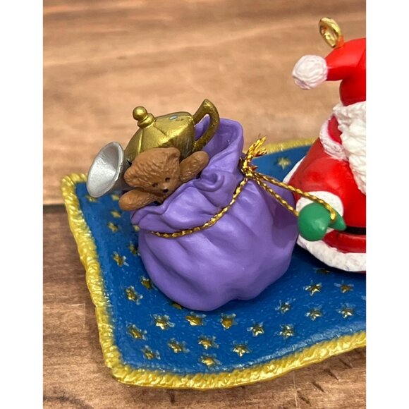 1994 HALLMARK KEEPSAKE ORNAMENT QX588-3 MAGIC CARPET RIDE ALADDIN SANTA - Picture 6 of 7